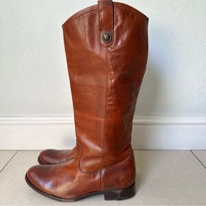 Frye Cognac Leather Over-the-Knee Riding Boots